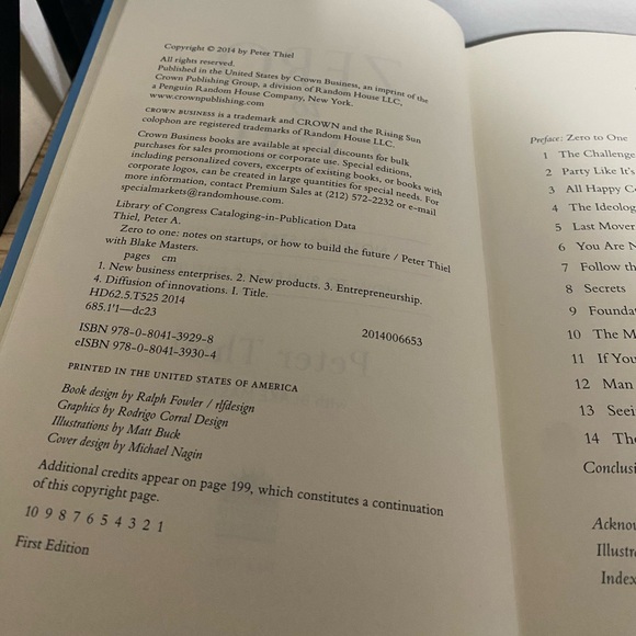 Zero to One - author autographed book - Picture 5 of 5